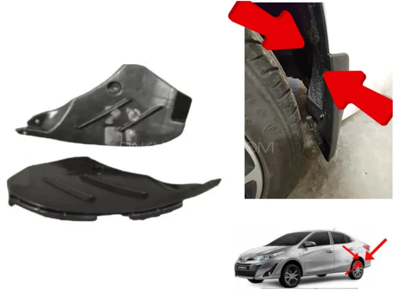 Toyota Yaris Rear/Back Side Shield | 2 Pieces | 2018-2023 Image-1