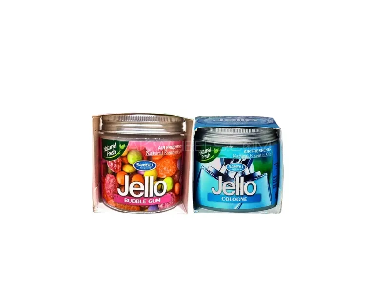 Jello Air Freshener Gel Pack Of 2 Bubble Gum & Cologne| Perfume Gel Image-1