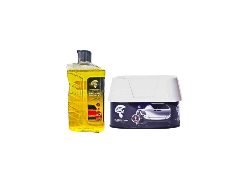 Gladiator Platinum Hard Wax 200G  With Gladiator Wash And Wax Shampoo 450 ML | Pack Of 2 Image-1