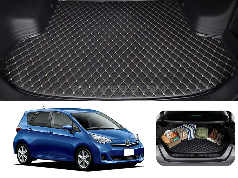 Toyota Ractis 7D Custom Car Trunk Mat - Model 2005-2010 Image-1
