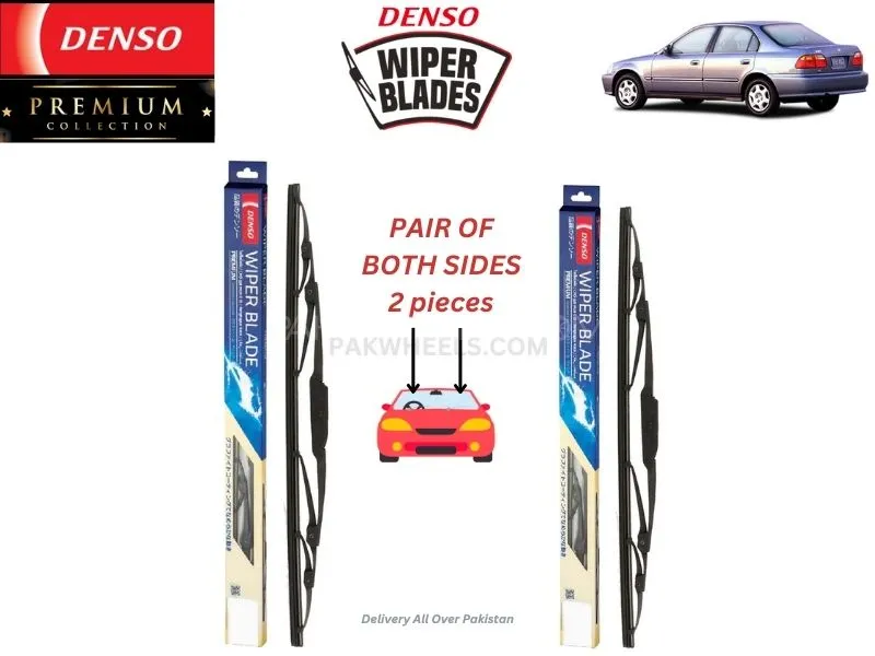 Honda Civic 1999-2001 Denso Wiper Blade - 2 Pcs Set - Denso Premium  Image-1