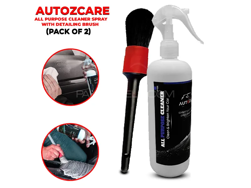 AutozCare All Purpose Cleaner with Detailing Brush (Pack of 2) Image-1
