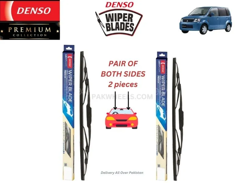 Mistubishi EK Wagon 2000-2012 Denso Wiper Blade - 2 Pcs Set - Denso Premium Image-1