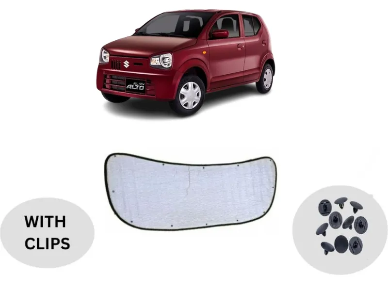 Premium Combo Pack: 2 Aluminum Bonnet Insulators & PVC Trunk Mat for Suzuki Alto 660cc Image-1