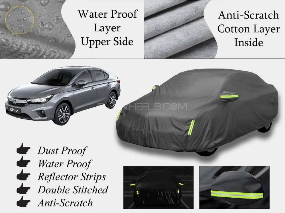 Honda City 2021 - 2025 Top Cover | Grey | Anti-Scratch | Double Layer | Heat Proof | Water Proof Image-1