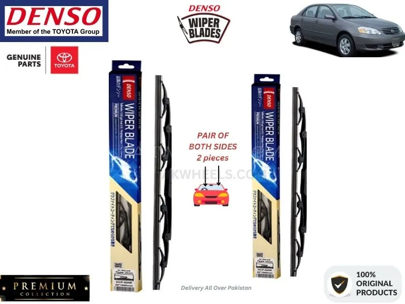 Toyota Corolla 2002-2008 Denso Wiper Blade - 2 Pcs Set - Denso Premium Image-1