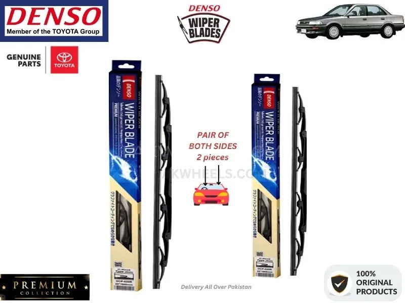 Toyota Corolla EE 90 Denso Wiper Blade - 2 Pcs Set - Denso Premium Image-1