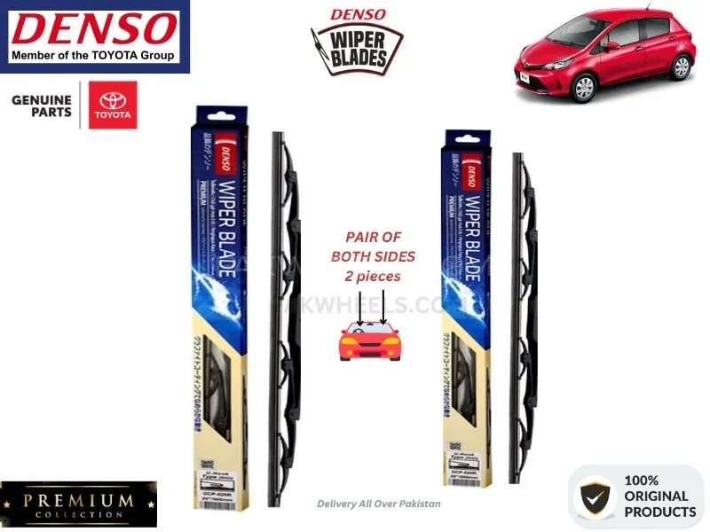Toyota Vitz 2014-2017 Denso Wiper Blade - 2 Pcs Set - Denso Premium