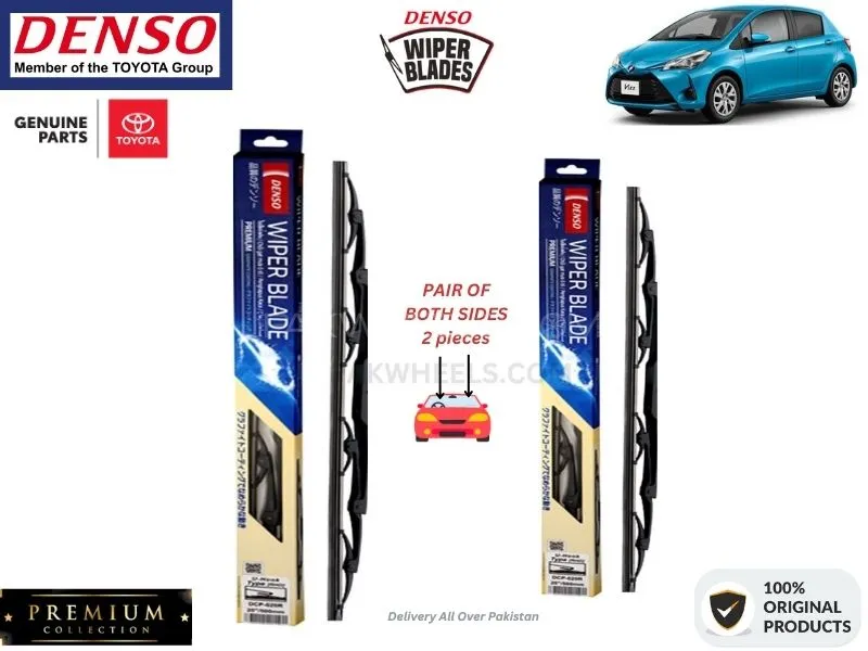 Toyota Vitz Hybrid 2017-2024 Denso Wiper Blade - 2 Pcs Set - Denso Premium Image-1