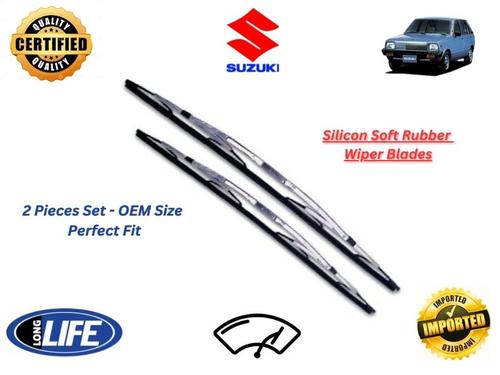 Suzuki FX 1980-1988 Silicone Soft Rubber Wiper Blades - 2 Pieces Set Suzuki FX 1980-1988 Silicone Soft Rubber Wiper Blades - 2 Pieces Set