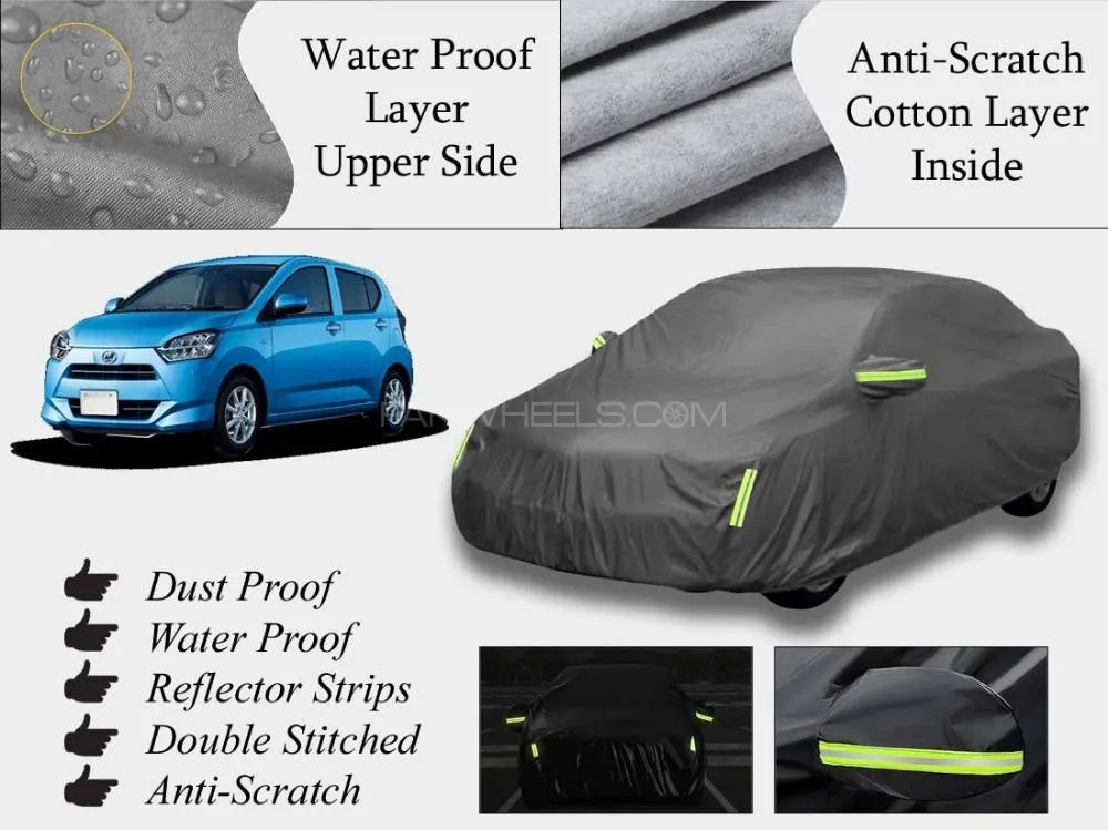 Daihatsu Mira 2018 - 2022 Top Cover | Grey | Anti-Scratch | Double Layer | Heat Proof | Water Proof Image-1