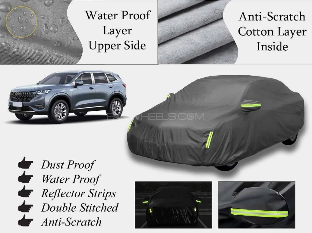 Haval H6 2021-2024 Top Cover | Grey | Anti-Scratch | Double Layer | Heat Proof | Water Proof Image-1