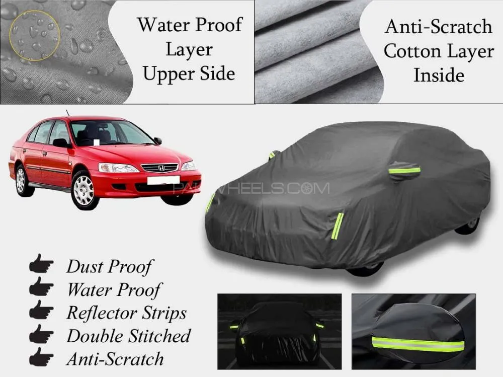 Honda City 1997 - 2001 Top Cover | Grey | Anti-Scratch | Double Layer | Heat Proof | Water Proof Image-1