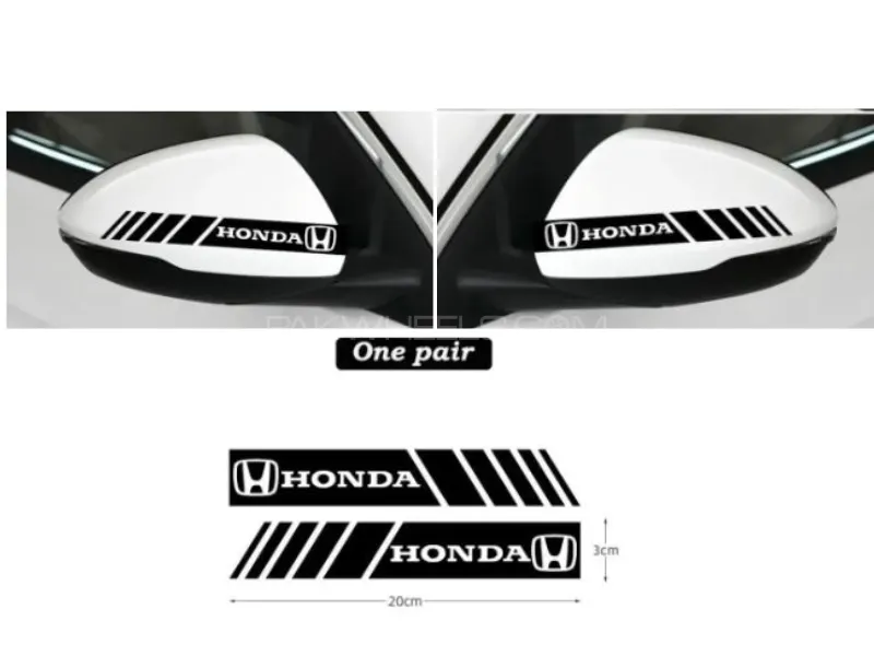 Honda Side Mirror Sticker | 2 Pcs Image-1