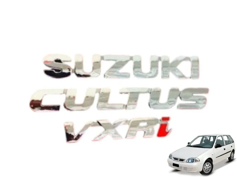 Suzuki Cultus 2007-2017 Rear VXRi Emblem - 3 Pcs Image-1