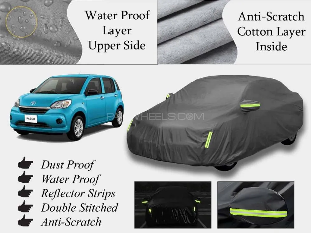 Toyota Passo 2018 - 2022 Top Cover | Grey | Anti-Scratch | Double Layer | Heat Proof | Water Proof Image-1