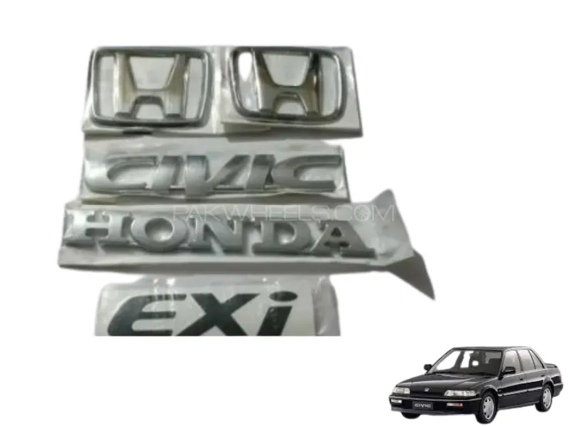 Honda Civic Exi 1984-1991 Monograms Logo - 5 Pcs