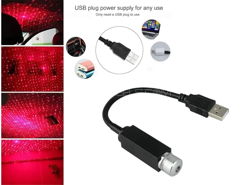 Universal Interior Starry Lamp Star Light LED Projector Usb | 1 Piece | Image-1