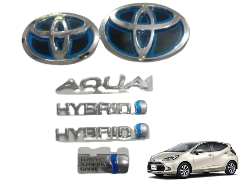 Toyota Aqua Hybrid Monogram Logo Complete