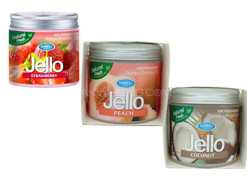 Jello Coconut Peach Strawberry 3 in 1 Car Air Freshener Natural Essential Oils  Image-1