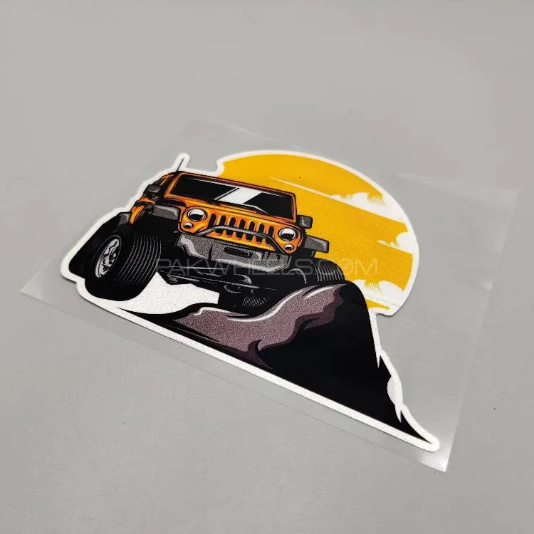 Premium Quality Custom Sticker Sheet For Car & Bike Embossed Style 4x4 Jeep Image-1
