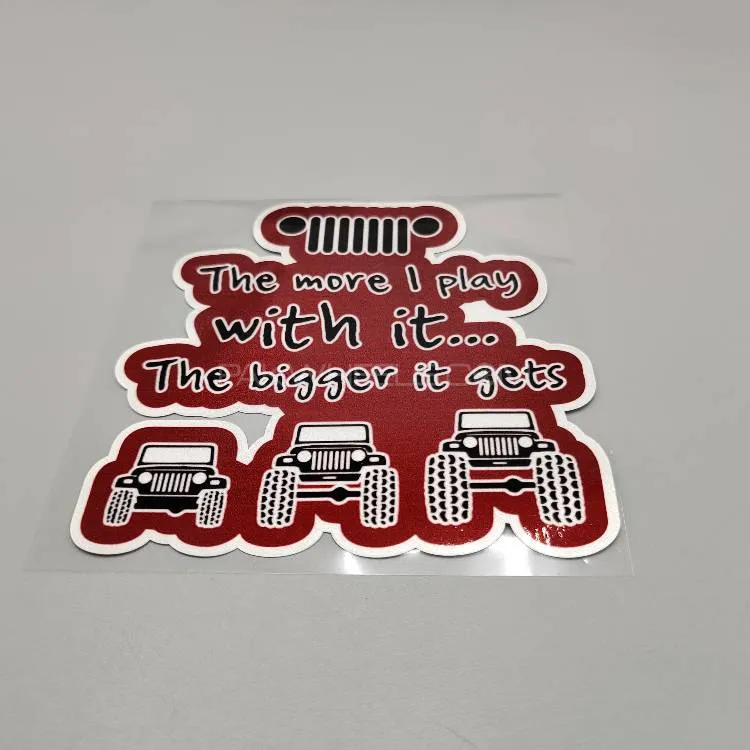 Premium Quality Custom Sticker Sheet For Car & Bike Embossed Style 4x4 JEEP Image-1