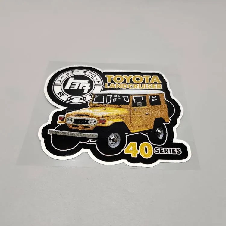 Premium Quality Custom Sticker Sheet For Car & Bike Embossed Style 4x4 LANDCRUISER Image-1