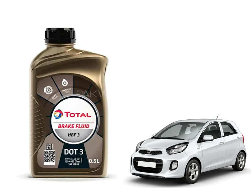 Total HBF 3 Brake Fluid Dot 3 500ml for KIA Picanto 2019 to 2024 Image-1