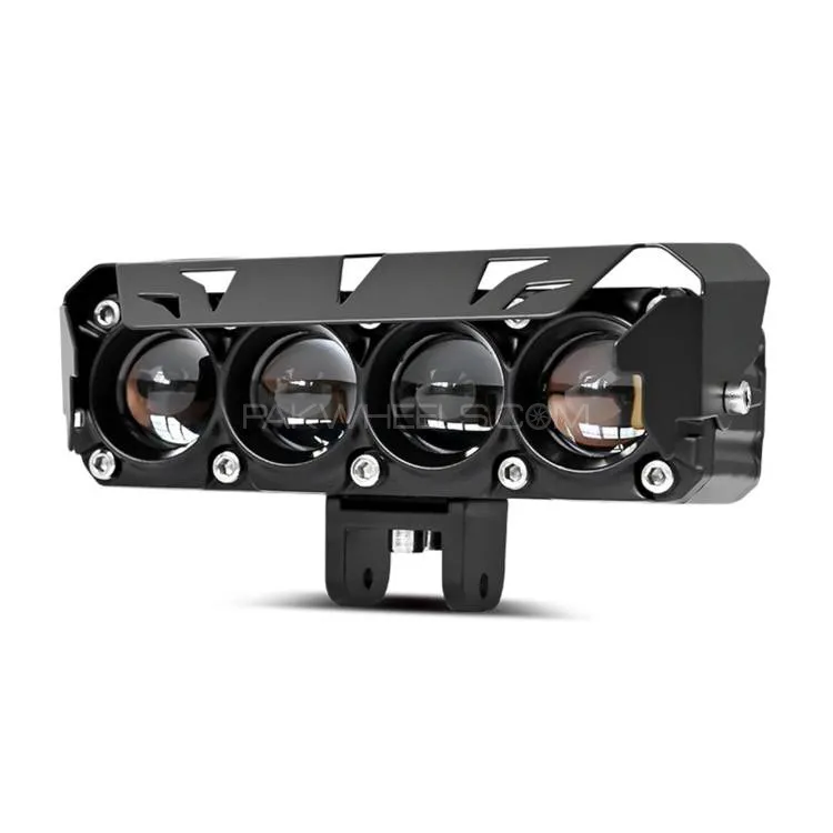 Universal 4 SMD Fog Light Dual Color With Metal Body 1 Pc Image-1