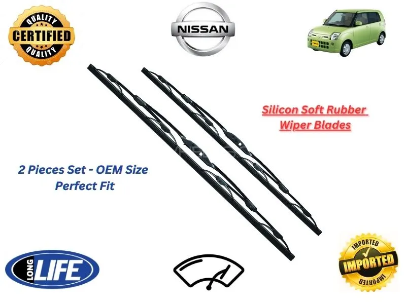 Nissan Pino Silicone Soft Rubber Wiper Blades - 2 Pieces Set