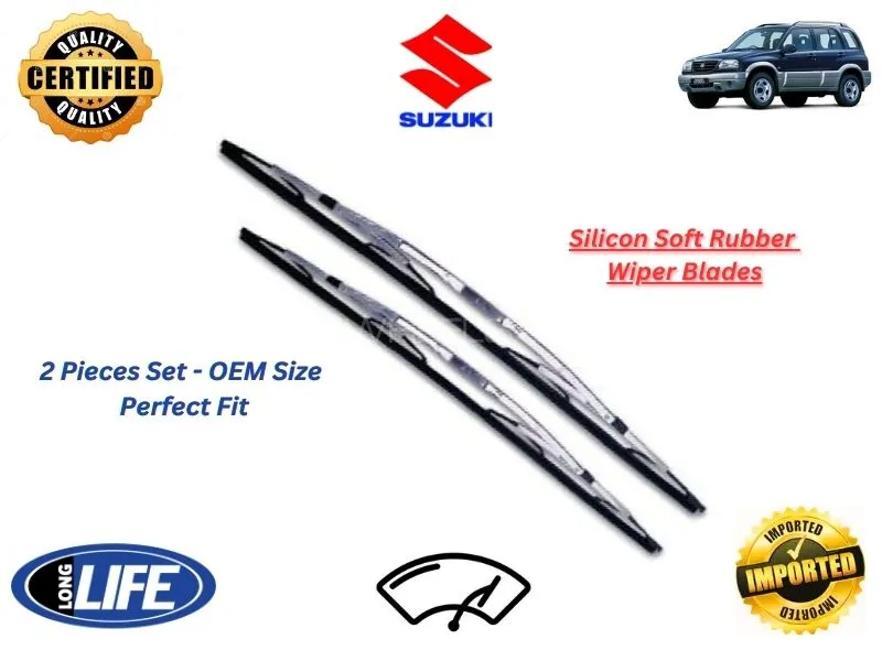 Suzuki Escudo Silicone Soft Rubber Wiper Blades - 2 Pieces Set  Image-1