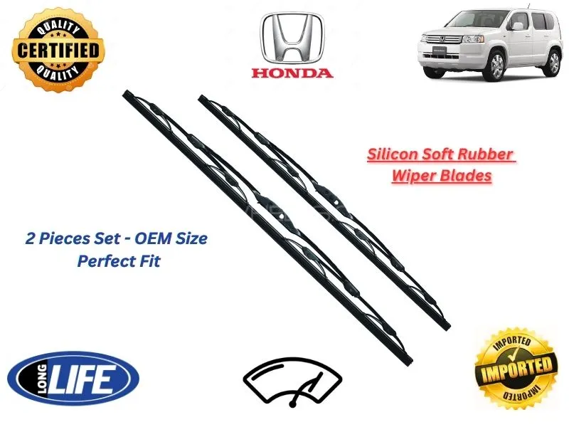 Honda Cross Road 2008-2010 Silicone Soft Rubber Wiper Blades - 2 Pieces Set Image-1
