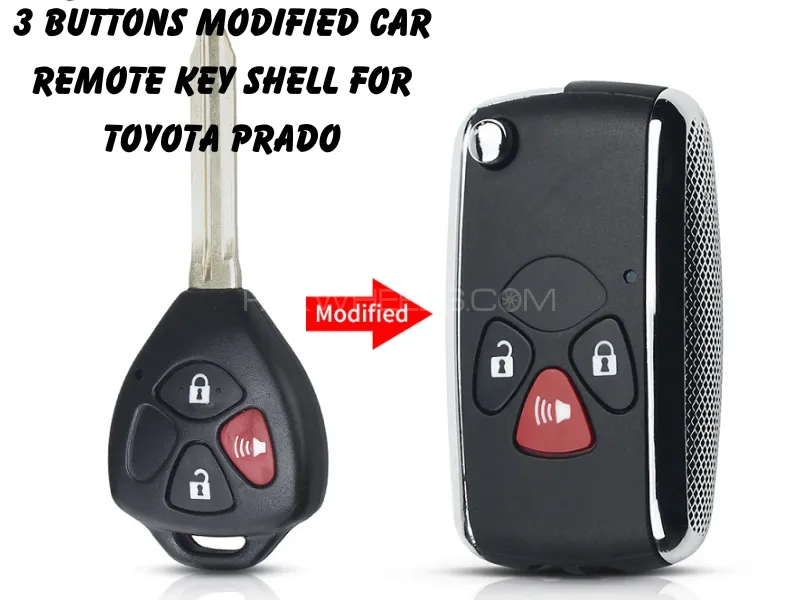 3 Buttons Modified Car Remote Key Shell For Toyota Prado, Yaris , Avensis, RAV4, Corolla