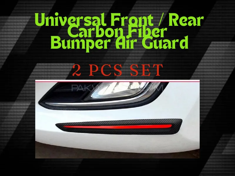 Car Universal Front Rear Carbon Fiber Bumper Air Guard Image-1