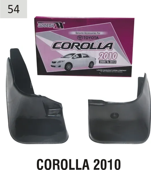 Mudflaps For Toyota Corolla 2010 Black Image-1