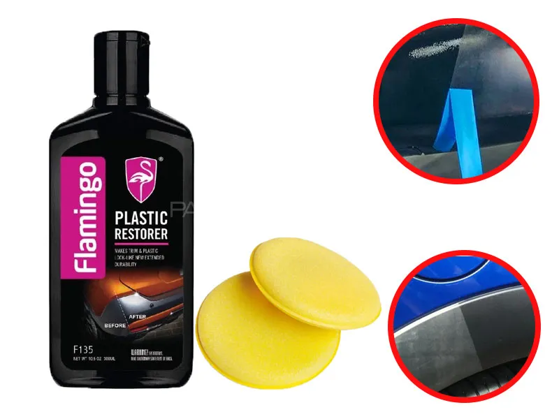 Flamingo Plastic Restorers For Car Trim Revive Faded Weathered Plastic Image-1