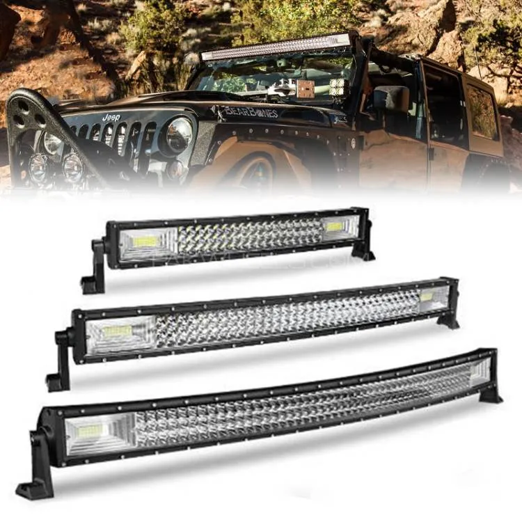 Super Bright Bar Lights 32 Inch Length 3 Row Curved Led Light Bar - 6000k Image-1
