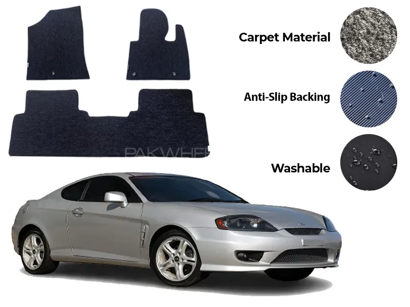 Hyundai Coupe Fitting Carpet Floor Mat 3PCS - Model Image-1