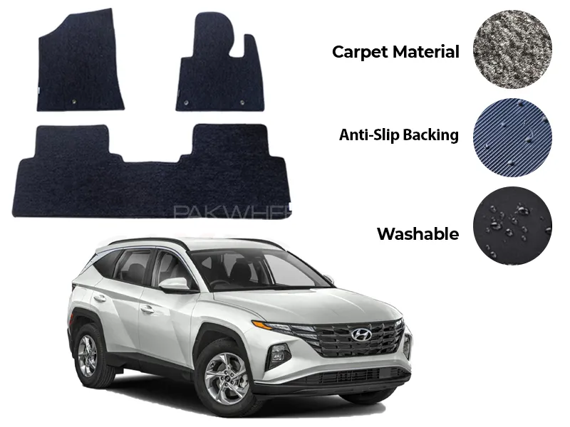 Hyundai Tucson Fitting Carpet Floor Mat 3PCS - Model 2020-2024 Image-1
