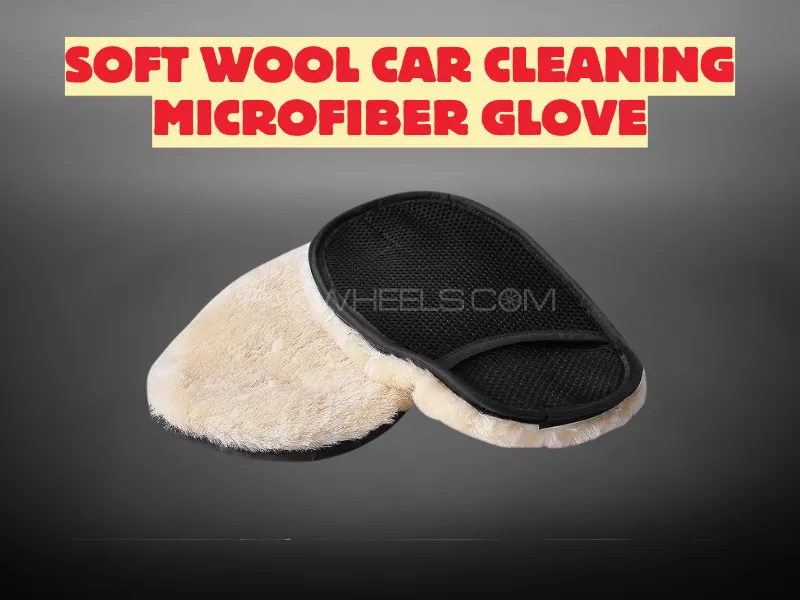 Soft Wool Car Cleaning Microfiber Glove Image-1