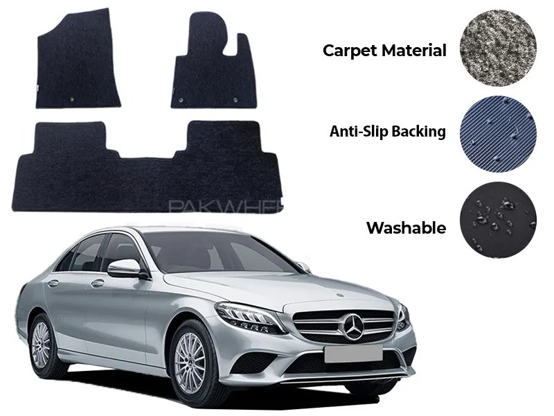 Mercedes C180 Genuine Fitting Carpet Floor Mat 5PCS -Model 2015-2021 Image-1