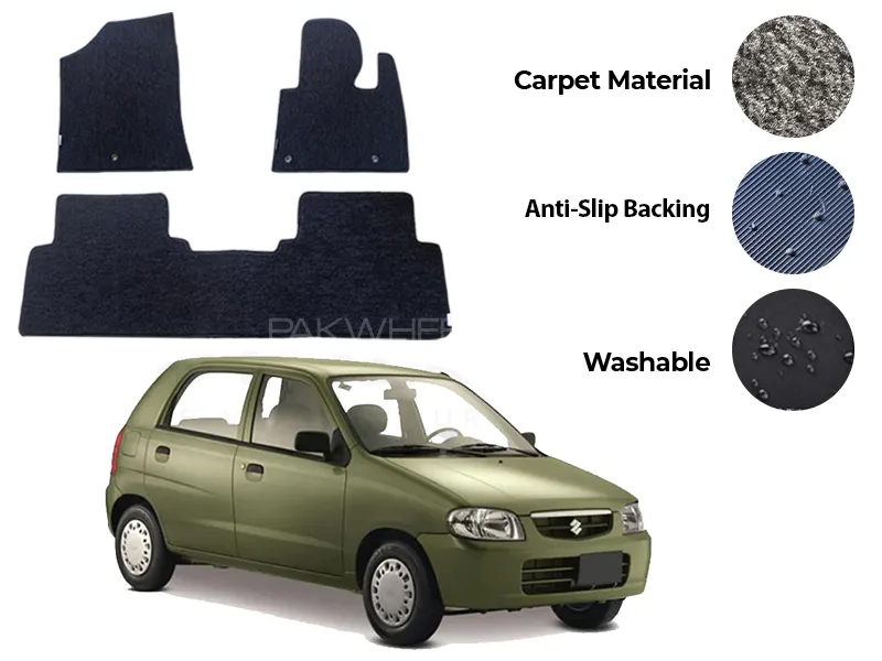 Suzuki Alto Fitting Carpet Floor Mat 3PCS - Model 2000-2003 Image-1