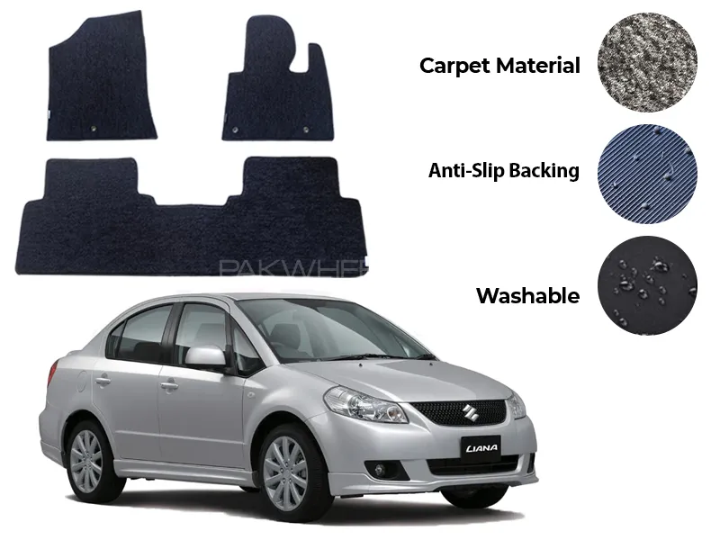 Suzuki Liana Genuine Fitting Carpet Floor Mat 3PCS - Model 2006-2014 Image-1
