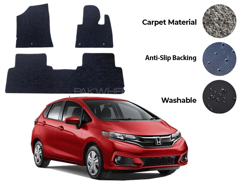 Honda Fit Genuine Fitting Carpet Floor Mat 3PCS - Model 2016-2020 Image-1