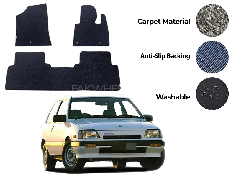 Suzuki Khyber Genuine Fitting Carpet Floor Mat 3PCS - Model 1990-1999 Image-1