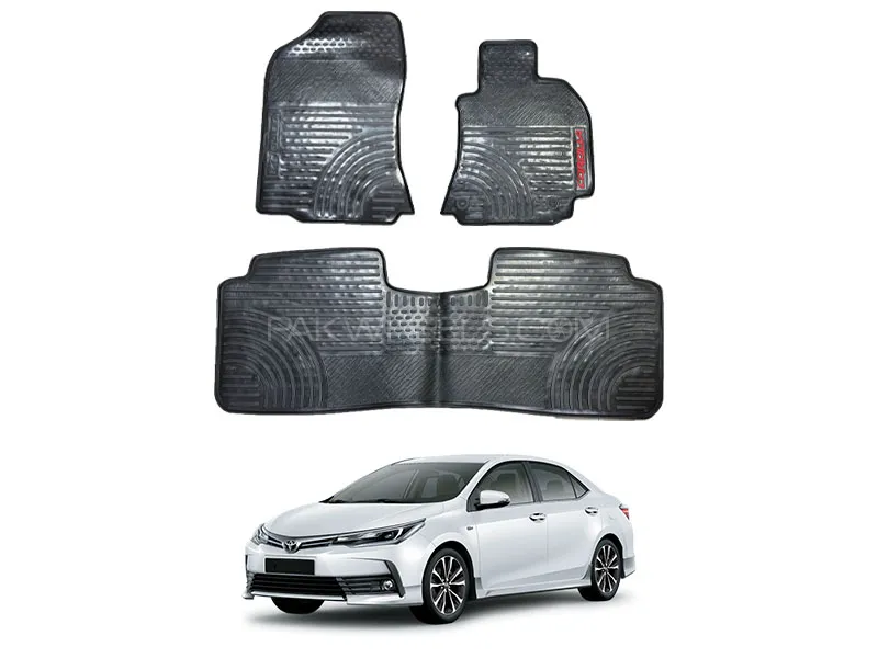Toyota Corolla 2015 to 2025 Black Genuine PVC Floor Mats genuine fitting Durable Protect Image-1