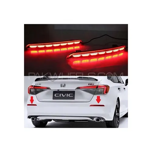 Honda Civic 2022-2025 Back Bumper Light Slim Style Model Image-1