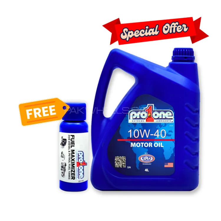 ProOne Motor Oil 10W-40 API SN Semi Synthetic - 4 Litre With Free Fuel Enhancer Image-1