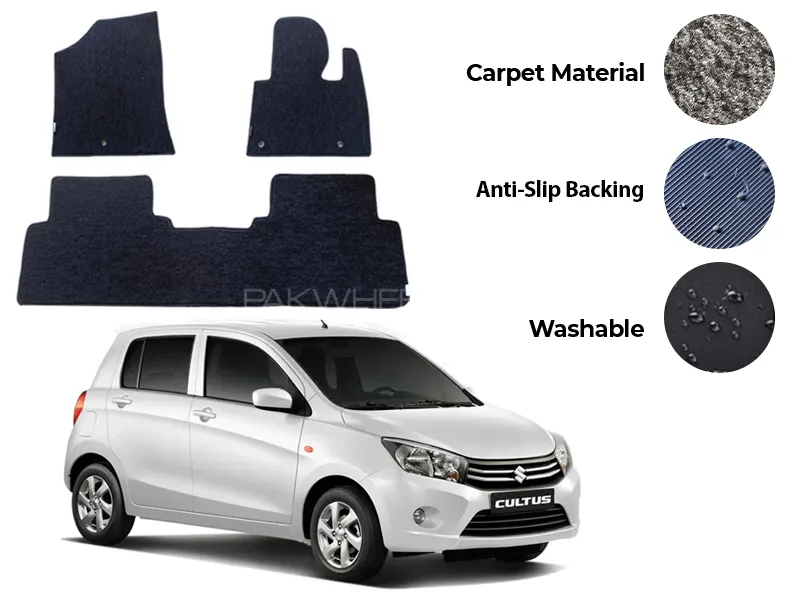Suzuki Cultus Genuine Fitting Carpet Floor Mat 3PCS - Model 2017-2025 Image-1