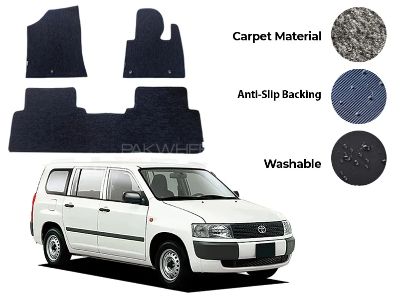 Toyota Probox Genuine Fitting Carpet Floor Mat 3PCS - Model 2002-2018 Image-1